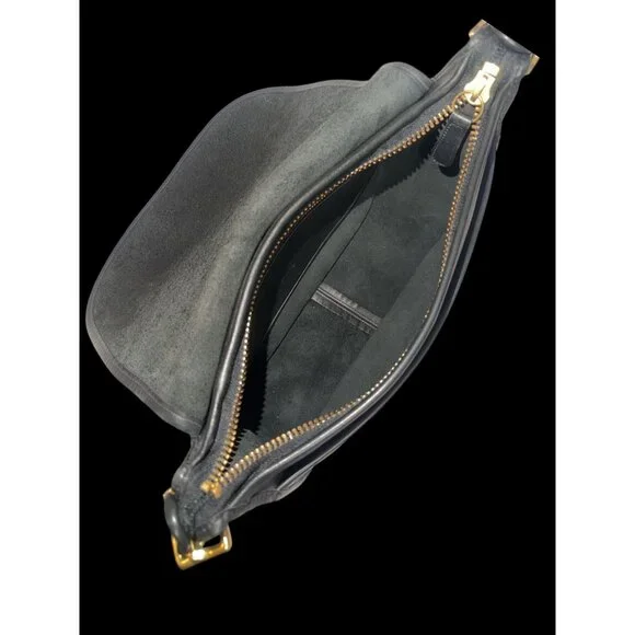 VTG Coach Patricia Legacy Bag 9951 Black Leather Brass Convertible Y2K USA + Tag - Picture 10 of 15